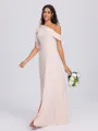 A-line Bow Floor-Length Chiffon Bridesmaid Dress