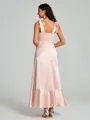 A-Line/Princess Straps Ankle-Length Sleeveless Silk like Satin Bridesmaid Dress