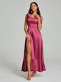 A-Line/Princess Straps Ankle-Length Sleeveless Silk like Satin Bridesmaid Dress