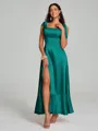 A-Line/Princess Straps Ankle-Length Sleeveless Silk like Satin Bridesmaid Dress
