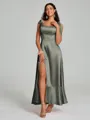 A-Line/Princess Straps Ankle-Length Sleeveless Silk like Satin Bridesmaid Dress
