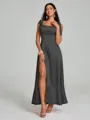 A-Line/Princess Straps Ankle-Length Sleeveless Silk like Satin Bridesmaid Dress