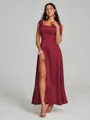 A-Line/Princess Straps Ankle-Length Sleeveless Silk like Satin Bridesmaid Dress