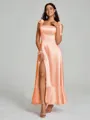 A-Line/Princess Straps Ankle-Length Sleeveless Silk like Satin Bridesmaid Dress
