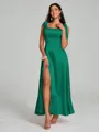 A-Line/Princess Straps Ankle-Length Sleeveless Silk like Satin Bridesmaid Dress