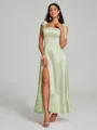 A-Line/Princess Straps Ankle-Length Sleeveless Silk like Satin Bridesmaid Dress