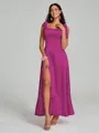 A-Line/Princess Straps Ankle-Length Sleeveless Silk like Satin Bridesmaid Dress