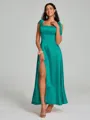 A-Line/Princess Straps Ankle-Length Sleeveless Silk like Satin Bridesmaid Dress