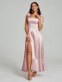 A-Line/Princess Straps Ankle-Length Sleeveless Silk like Satin Bridesmaid Dress