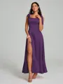 A-Line/Princess Straps Ankle-Length Sleeveless Silk like Satin Bridesmaid Dress