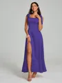 A-Line/Princess Straps Ankle-Length Sleeveless Silk like Satin Bridesmaid Dress