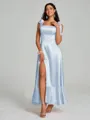 A-Line/Princess Straps Ankle-Length Sleeveless Silk like Satin Bridesmaid Dress