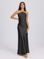 Sheath Halter Floor-Length Silk Like Satin Bridesmaid Dress