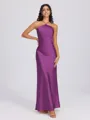 Sheath Halter Floor-Length Silk Like Satin Bridesmaid Dress