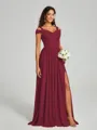 A-Line/Princess Sweetheart Floor-Length Sleeveless Jersey Bridesmaid Dress