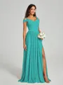 A-Line/Princess Sweetheart Floor-Length Sleeveless Jersey Bridesmaid Dress