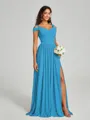 A-Line/Princess Sweetheart Floor-Length Sleeveless Jersey Bridesmaid Dress