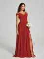 A-Line/Princess Sweetheart Floor-Length Sleeveless Jersey Bridesmaid Dress