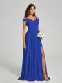 A-Line/Princess Sweetheart Floor-Length Sleeveless Jersey Bridesmaid Dress