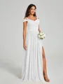 A-Line/Princess Sweetheart Floor-Length Sleeveless Jersey Bridesmaid Dress