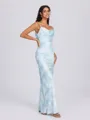 Sheath Spaghetti Straps Floor-Length Bridesmaid Dress