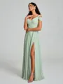 A-line/Princess V-neck Floor-Length Sleeveless Chiffon Bridesmaid Dress