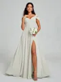 A-line/Princess V-neck Floor-Length Sleeveless Chiffon Bridesmaid Dress