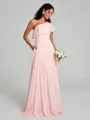 A-Line/Princess One-Shoulder Floor-Length Sleeveless Chiffon Bridesmaid Dress
