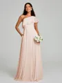 A-Line/Princess One-Shoulder Floor-Length Sleeveless Chiffon Bridesmaid Dress