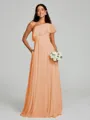 A-Line/Princess One-Shoulder Floor-Length Sleeveless Chiffon Bridesmaid Dress