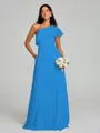 A-Line/Princess One-Shoulder Floor-Length Sleeveless Chiffon Bridesmaid Dress