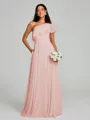 A-Line/Princess One-Shoulder Floor-Length Sleeveless Chiffon Bridesmaid Dress