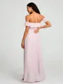 A-Line/Princess Off-the-Shoulder Asymmetrical Sleeveless Chiffon Bridesmaid Dress