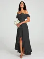 A-Line/Princess Off-the-Shoulder Asymmetrical Sleeveless Chiffon Bridesmaid Dress