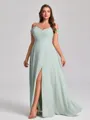 A-line Cold Shoulder Floor-Length Chiffon Convertible Plus Size Bridesmaid Dress