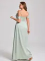 Sheath Cowl Pleated Floor-Length Silk Like Satin Convertible Plus Size Bridesmaid Dress