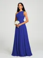 A-line/Princess One-Shoulder Floor-Length Sleeveless Chiffon Bridesmaid Dress