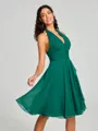 A-line/Princess Halter Short/Mini Sleeveless Chiffon Bridesmaid Dress