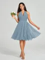 A-line/Princess Halter Short/Mini Sleeveless Chiffon Bridesmaid Dress