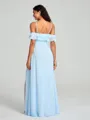 A-line/Princess Spaghetti Straps Floor-Length Sleeveless Chiffon Bridesmaid Dress