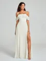 A-line/Princess Spaghetti Straps Floor-Length Sleeveless Chiffon Bridesmaid Dress