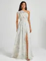 A-line Pleated Floor-Length Convertible Bridesmaid Dress