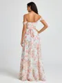 A-line Off-the-Shoulder Pleated Floor-Length Bridesmaid Dress