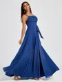 A-line Spaghetti Straps Sash/Ribbon/Belt Floor-Length Chiffon Bridesmaid Dress