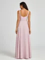 A-line Square Floor-Length Chiffon Bridesmaid Dress