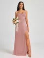 A-line Spaghetti Straps Floor-Length Silk Like Satin Bridesmaid Dress