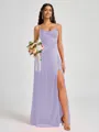 A-line Spaghetti Straps Floor-Length Silk Like Satin Bridesmaid Dress
