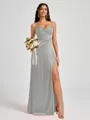 A-line Spaghetti Straps Floor-Length Silk Like Satin Bridesmaid Dress