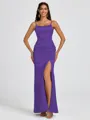 Sheath Spaghetti Straps Floor-Length Silk Like Satin Bridesmaid Dress