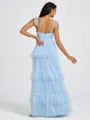 A-line Sweetheart Cascading Ruffles Floor-Length Bridesmaid Dress